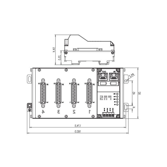 Multi-protocol module IP20、64DI/DO adaptive configuration、NPN、D-Sub interface、RJ45 network port、Remote module、009B92